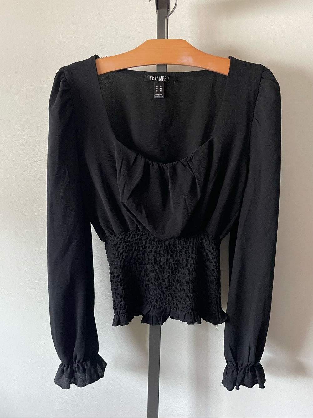 Revamped Whimsigoth Coquette Goth Cottagecore Gothic Chiffon Blouse Top Ruffled